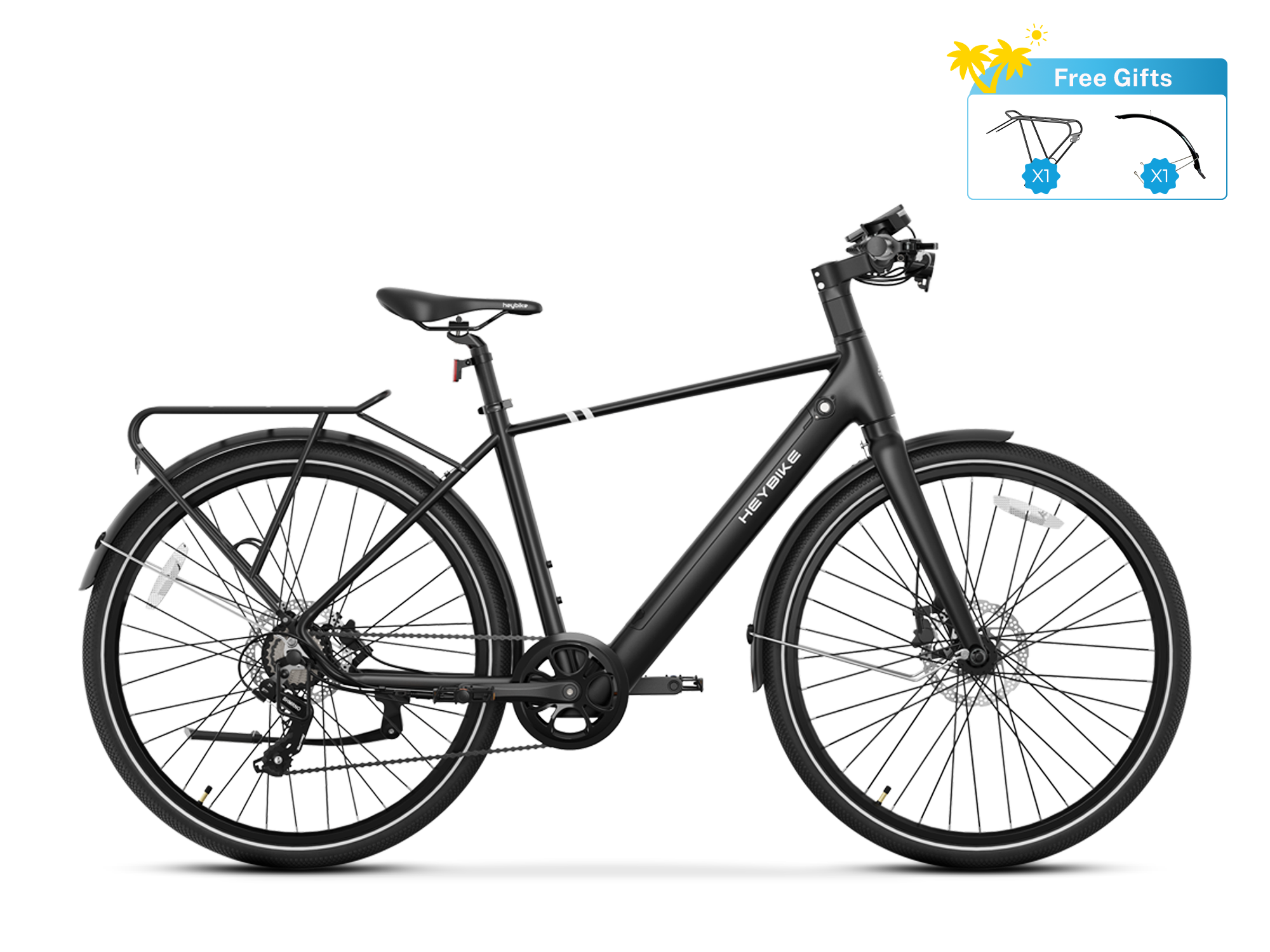 EC Crossbar Electric Bike Commuter Ebike Heybike UK